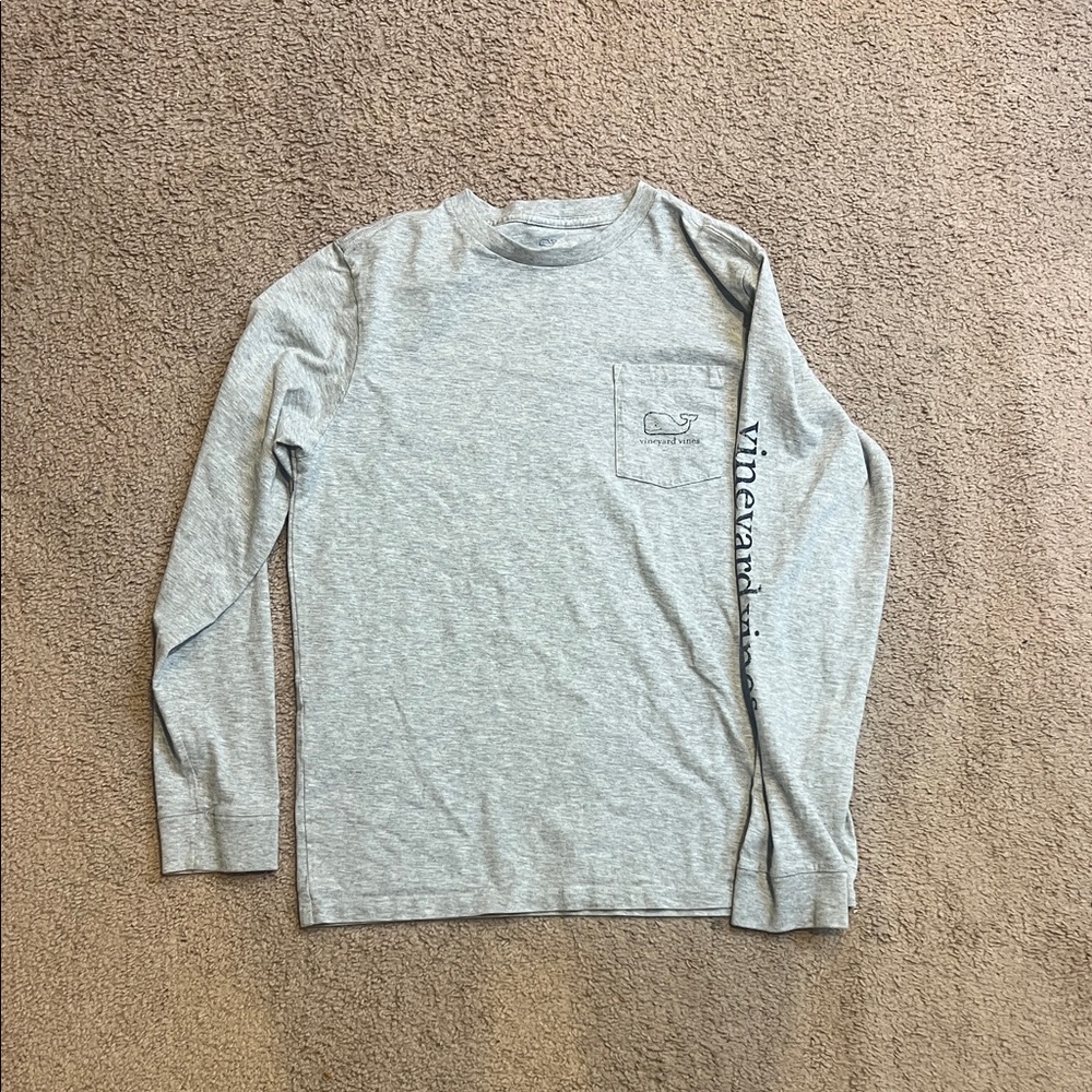 Vineyard Vines Heather Gray Long Sleeve Tee